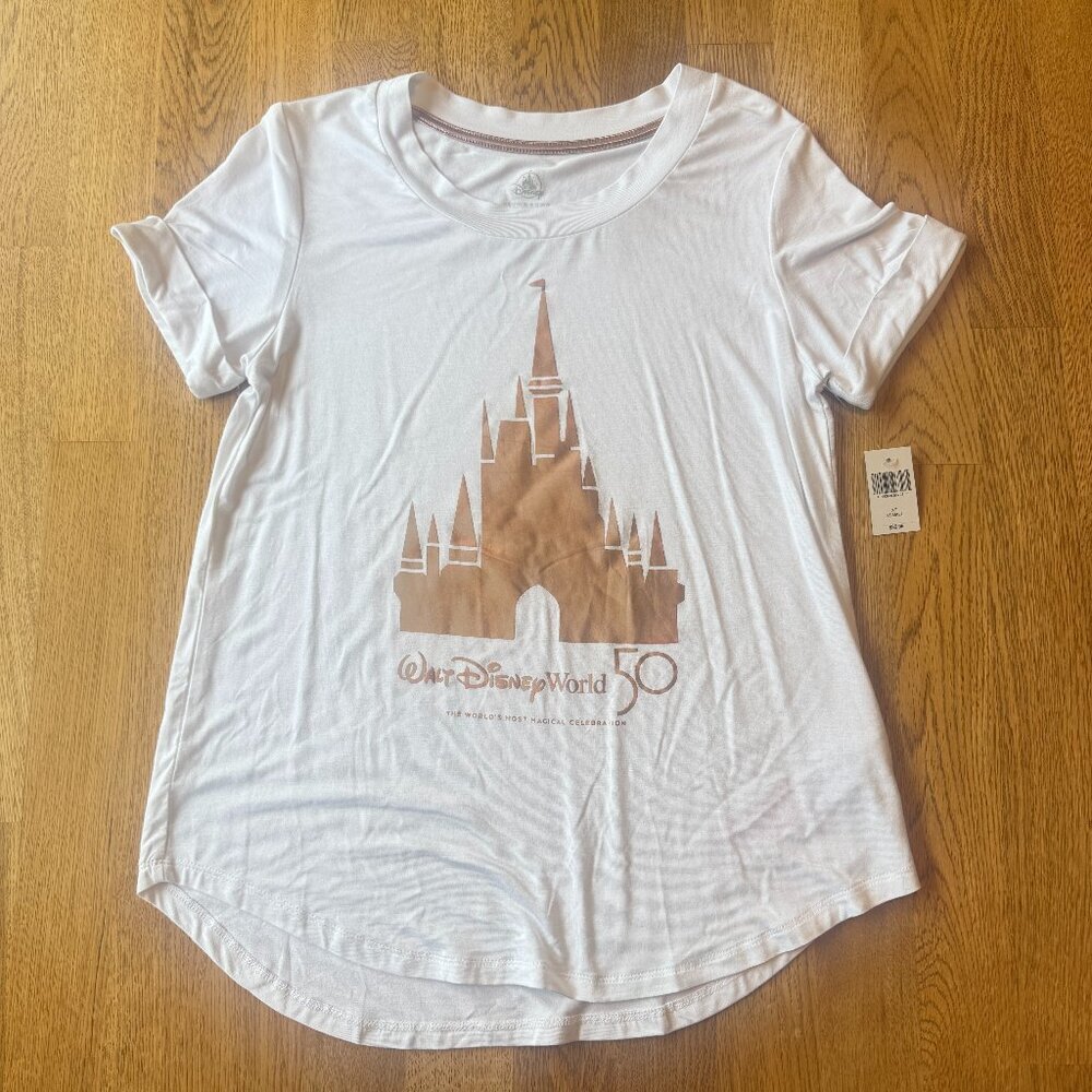 Walt Disney World Rose Gold Top 50th Anniversary Size XS NWT